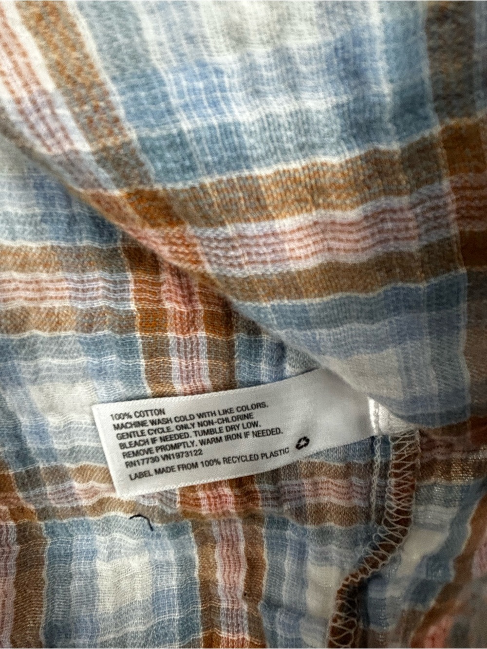 Handmade Boho Upcycled Plaid Shirt | Women’s XXL | Cottagecore • Whimsical • One - Picture 8 of 12